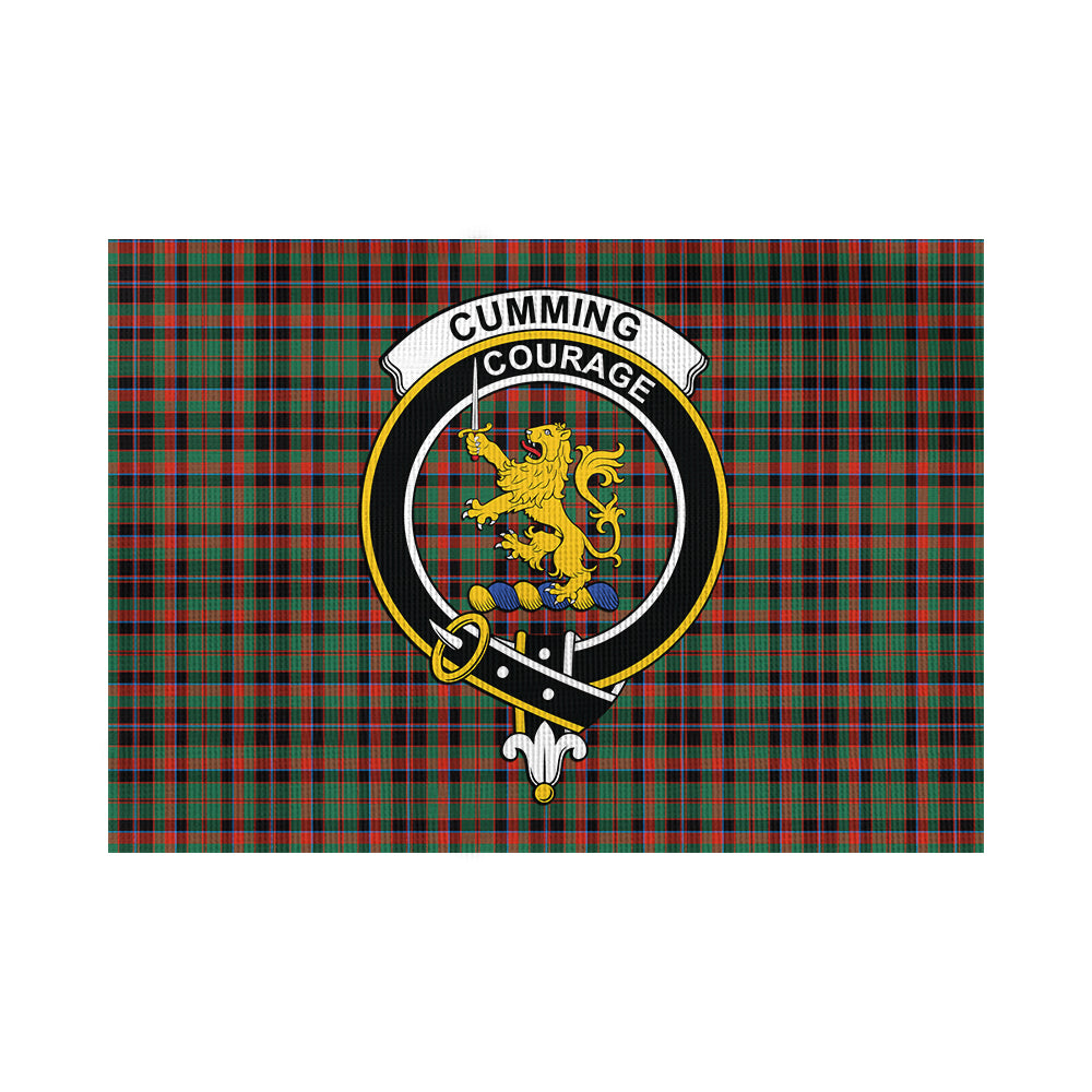 Cumming Hunting Ancient Tartan Flag with Family Crest - Tartan Vibes Clothing