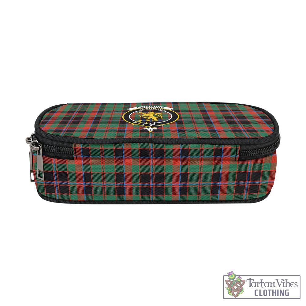 Tartan Vibes Clothing Cumming Hunting Ancient Tartan Pen and Pencil Case with Family Crest