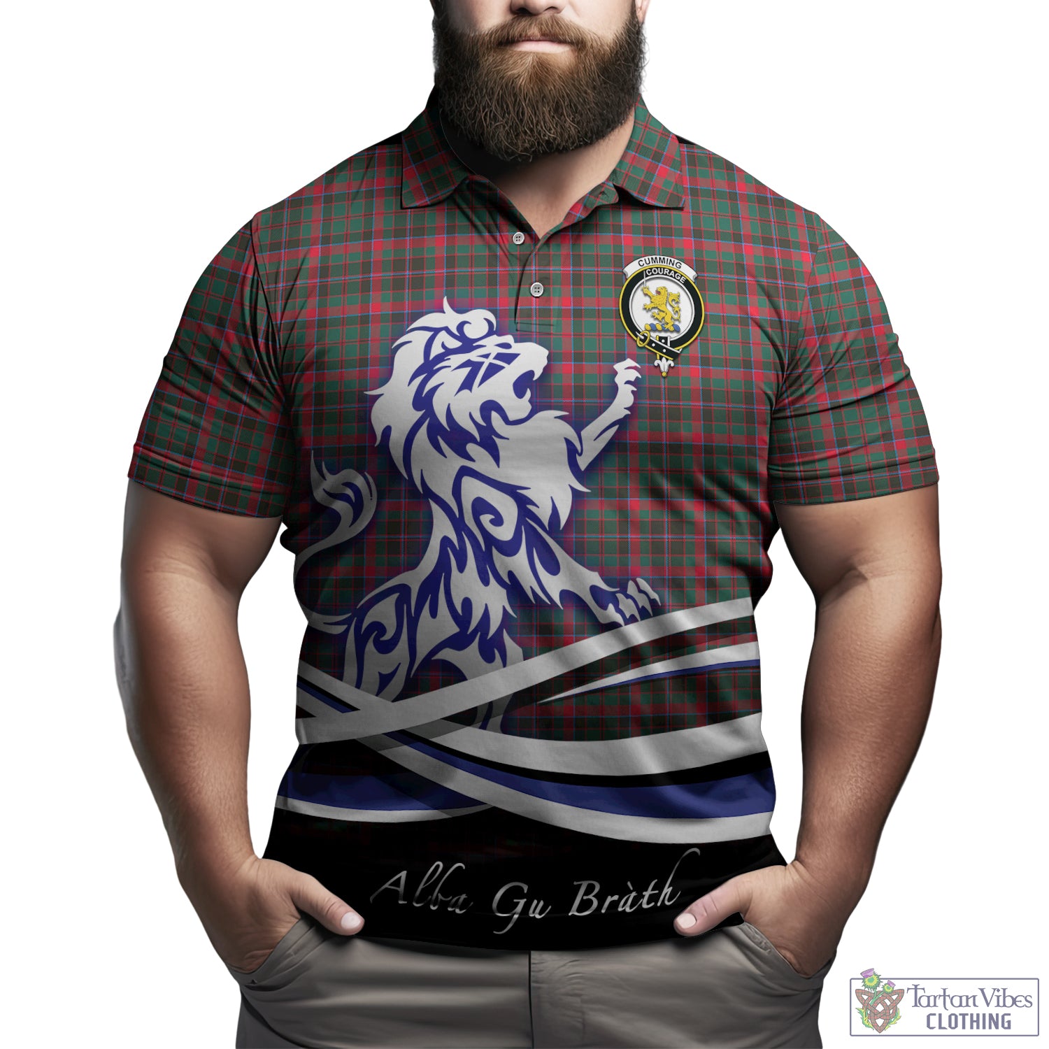 cumming-hunting-modern-tartan-polo-shirt-with-alba-gu-brath-regal-lion-emblem