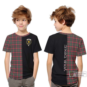 Cumming Hunting Modern Tartan Kid T-Shirt with Family Crest and Half Of Me Style