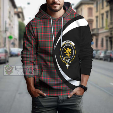 Cumming Hunting Modern Tartan Hoodie with Family Crest Circle Style