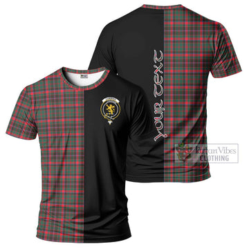 Cumming Hunting Modern Tartan T-Shirt with Family Crest and Half Of Me Style