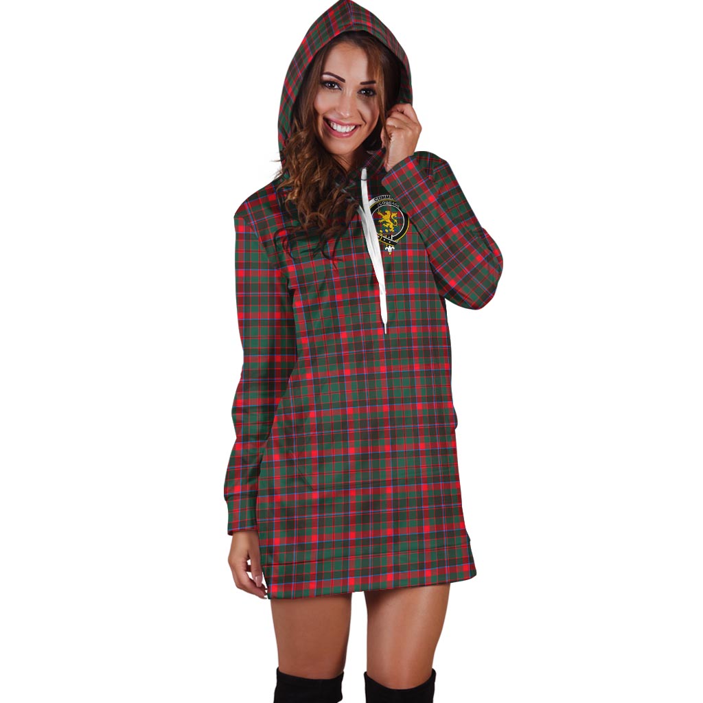 Cumming Hunting Modern Tartan Hoodie Dress with Family Crest - Tartan Vibes Clothing