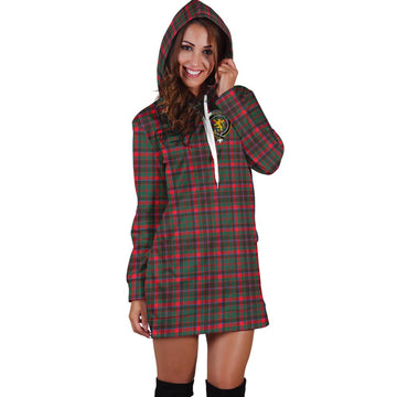 Cumming Hunting Modern Tartan Hoodie Dress with Family Crest