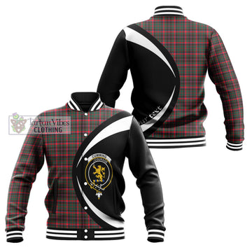 Cumming Hunting Modern Tartan Baseball Jacket with Family Crest Circle Style