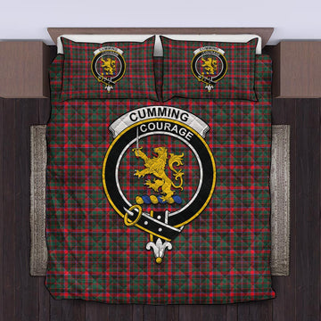 Cumming Hunting Modern Tartan Quilt Bed Set with Family Crest