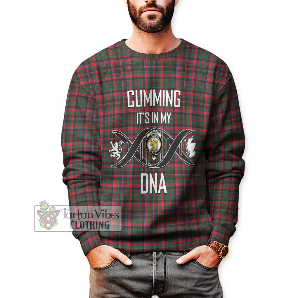 Cumming Hunting Modern Tartan Sweatshirt with Family Crest DNA In Me Style Unisex - Tartanvibesclothing Shop