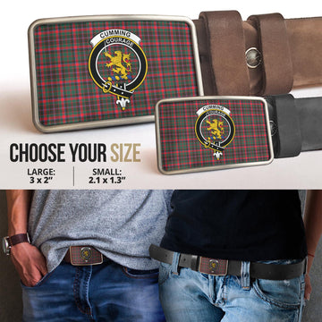 Cumming Hunting Modern Tartan Belt Buckles with Family Crest