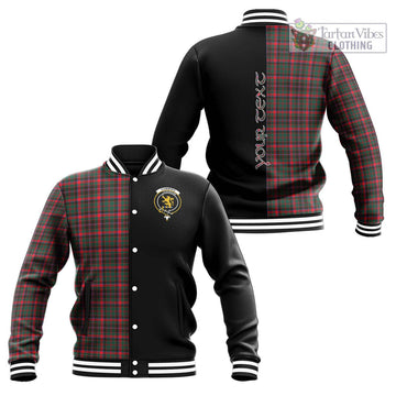 Cumming Hunting Modern Tartan Baseball Jacket with Family Crest and Half Of Me Style