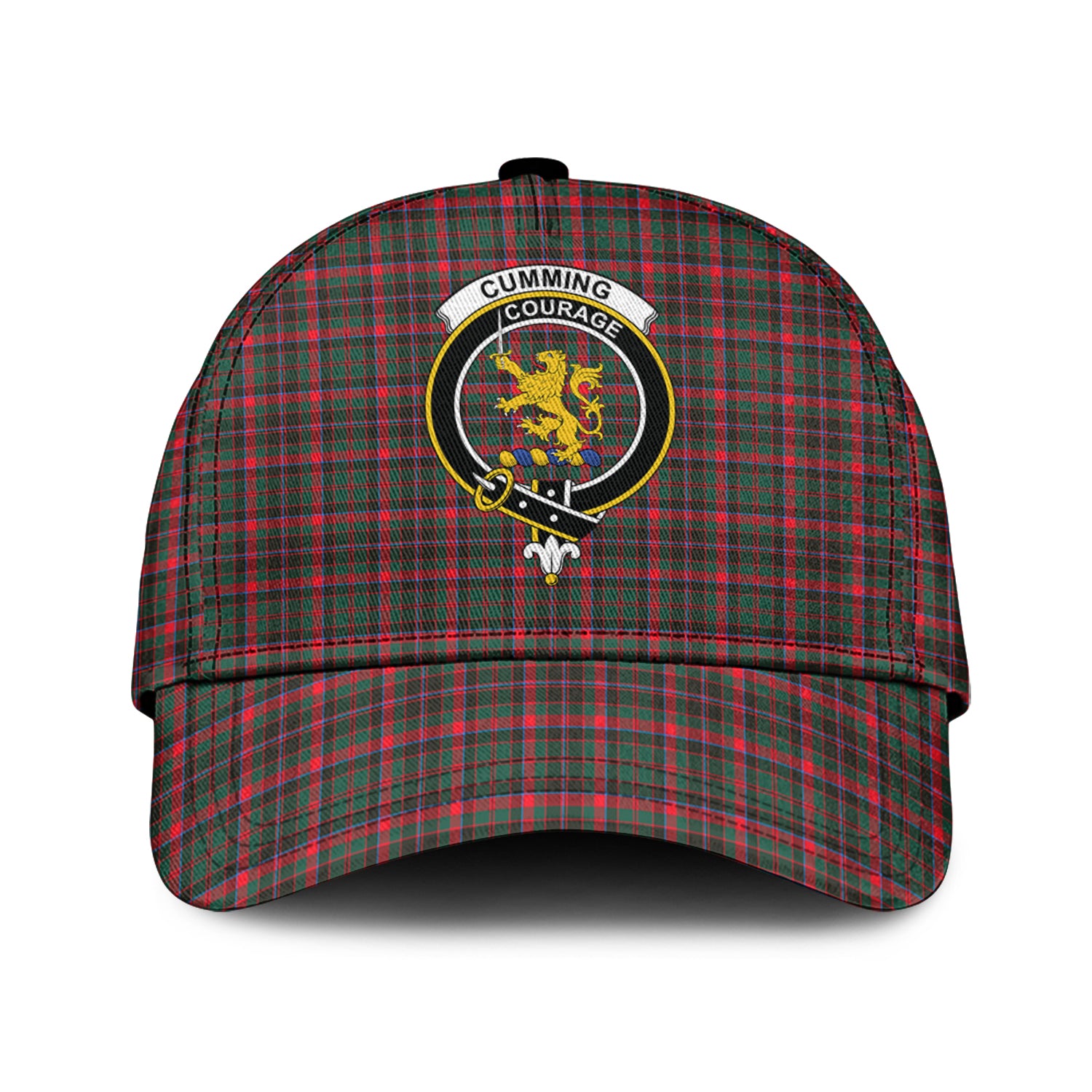 Cumming Hunting Modern Tartan Classic Cap with Family Crest Classic Cap Universal Fit - Tartan Vibes Clothing