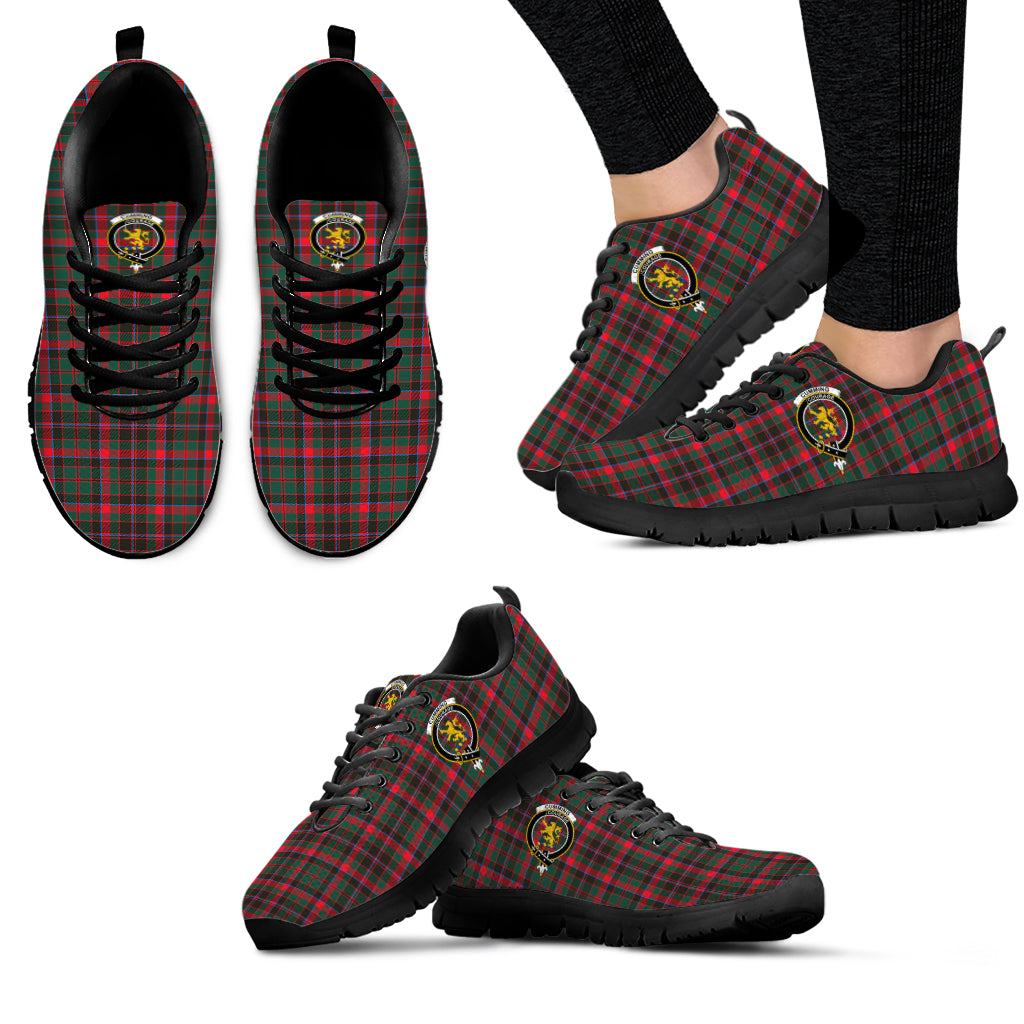 Cumming Hunting Modern Tartan Sneakers with Family Crest - Tartan Vibes Clothing