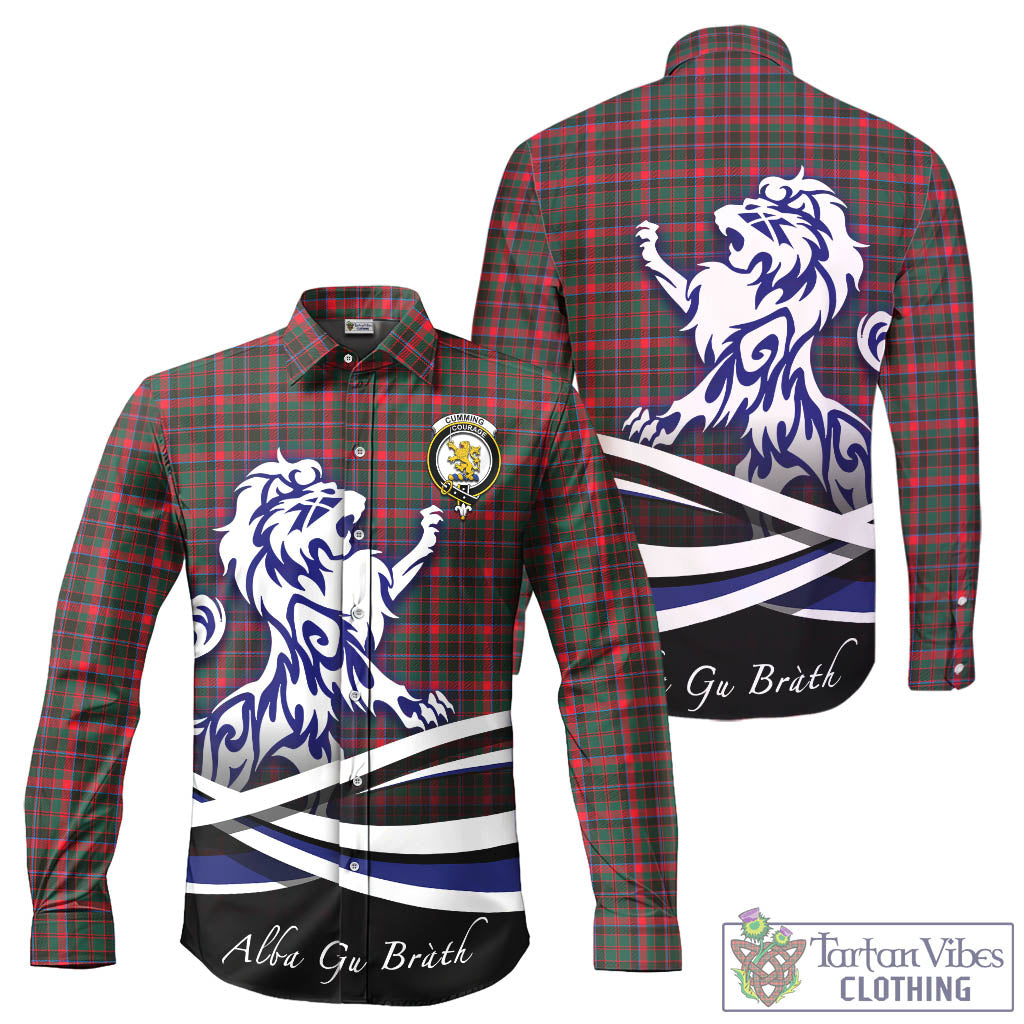 cumming-hunting-modern-tartan-long-sleeve-button-up-shirt-with-alba-gu-brath-regal-lion-emblem