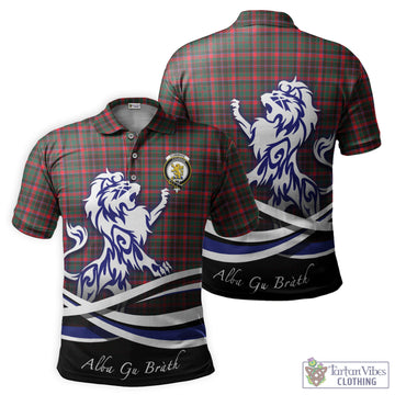 Cumming Hunting Modern Tartan Polo Shirt with Alba Gu Brath Regal Lion Emblem