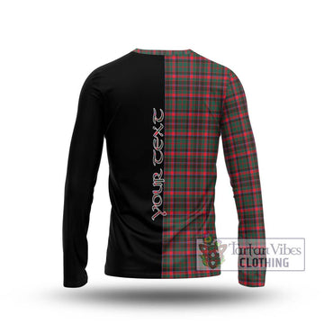 Cumming Hunting Modern Tartan Long Sleeve T-Shirt with Family Crest and Half Of Me Style