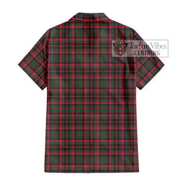 Cumming Hunting Modern Tartan Short Sleeve Button Shirt with Family Crest DNA In Me Style