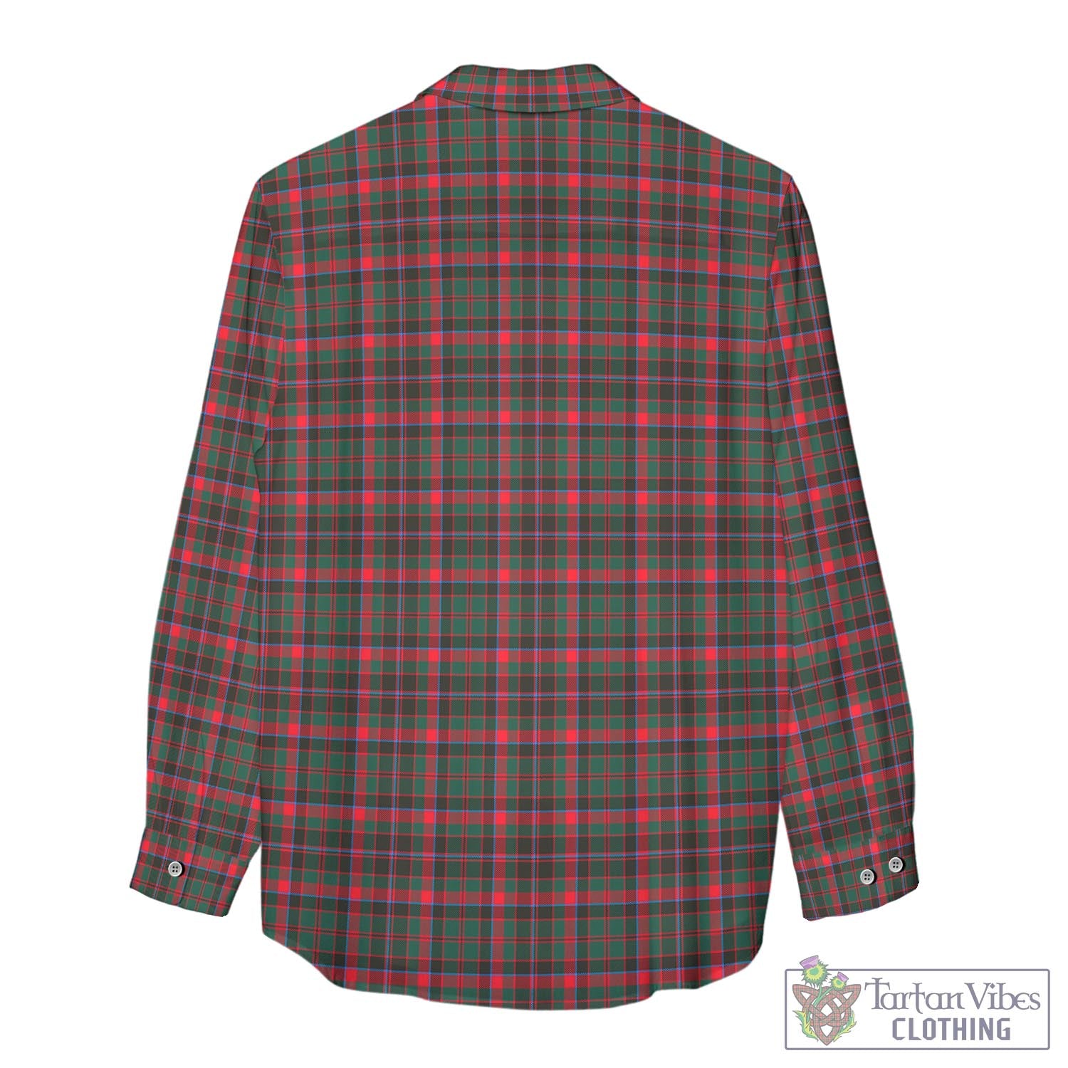 Tartan Vibes Clothing Cumming Hunting Modern Tartan Womens Casual Shirt with Family Crest