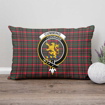 Cumming Hunting Modern Tartan Pillow Cover with Family Crest