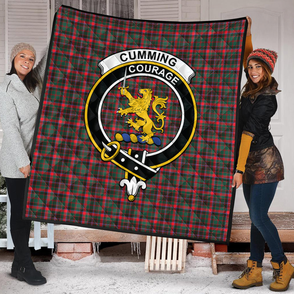 cumming-hunting-modern-tartan-quilt-with-family-crest