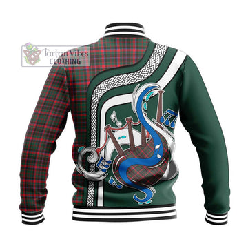 Cumming Hunting Modern Tartan Baseball Jacket with Epic Bagpipe Style