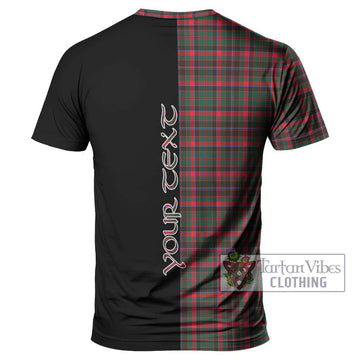 Cumming Hunting Modern Tartan T-Shirt with Family Crest and Half Of Me Style