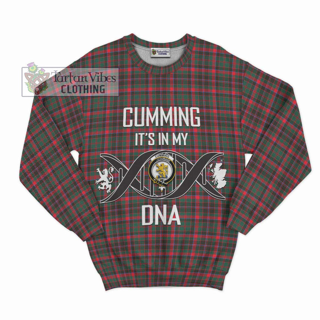 Cumming Hunting Modern Tartan Sweatshirt with Family Crest DNA In Me Style - Tartanvibesclothing Shop