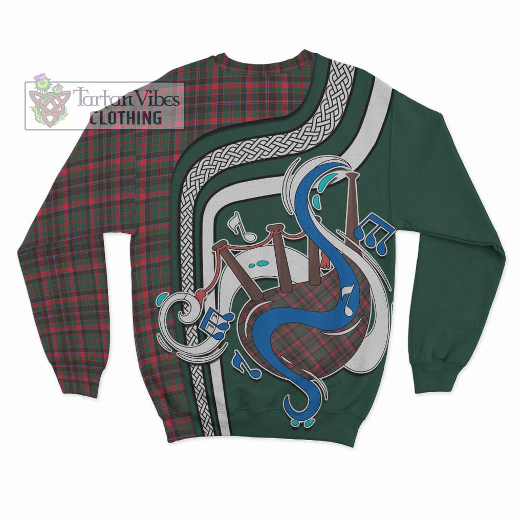 Cumming Hunting Modern Tartan Sweatshirt with Epic Bagpipe Style - Tartanvibesclothing Shop