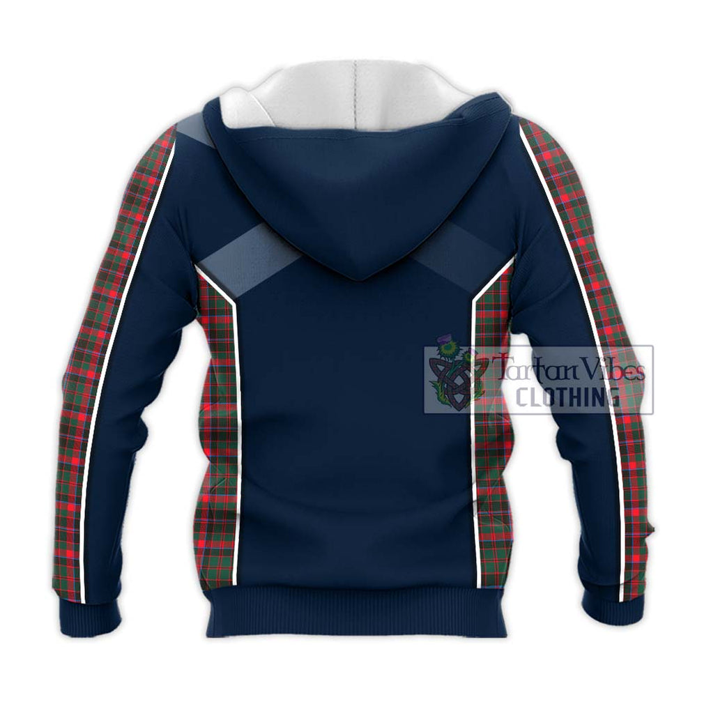 Cumming Hunting Modern Tartan Knitted Hoodie with Family Crest and Lion Rampant Vibes Sport Style - Tartan Vibes Clothing