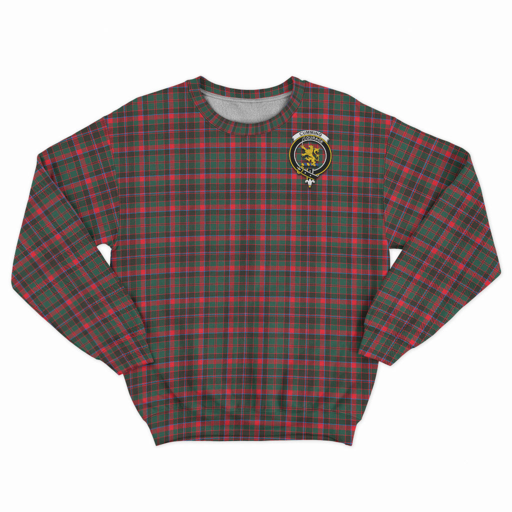 Cumming Hunting Modern Tartan Sweatshirt with Family Crest - Tartan Vibes Clothing