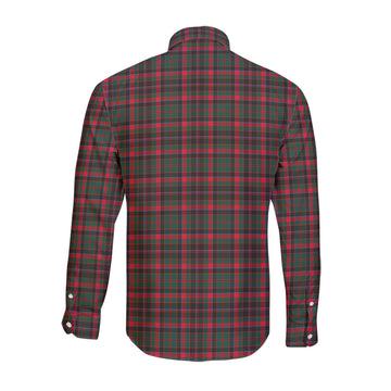 Cumming Hunting Modern Tartan Long Sleeve Button Up Shirt with Family Crest