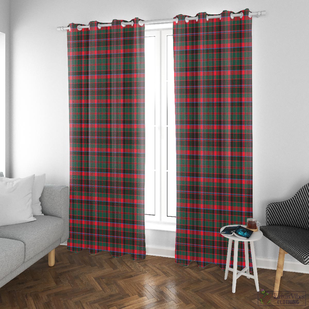 Cumming Hunting Modern Tartan Window Curtain