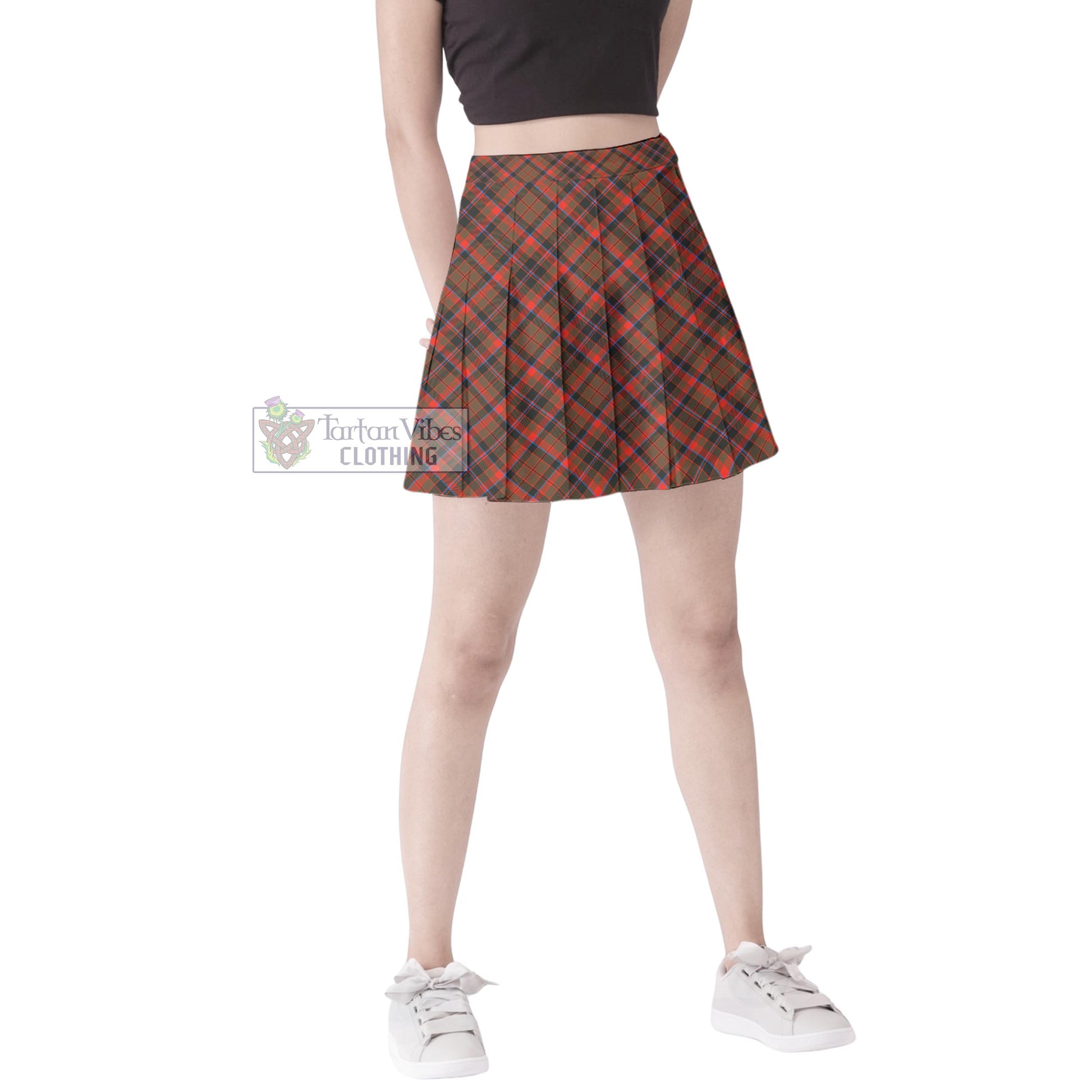 Tartan Vibes Clothing Cumming Hunting Weathered Tartan Women's Plated Mini Skirt