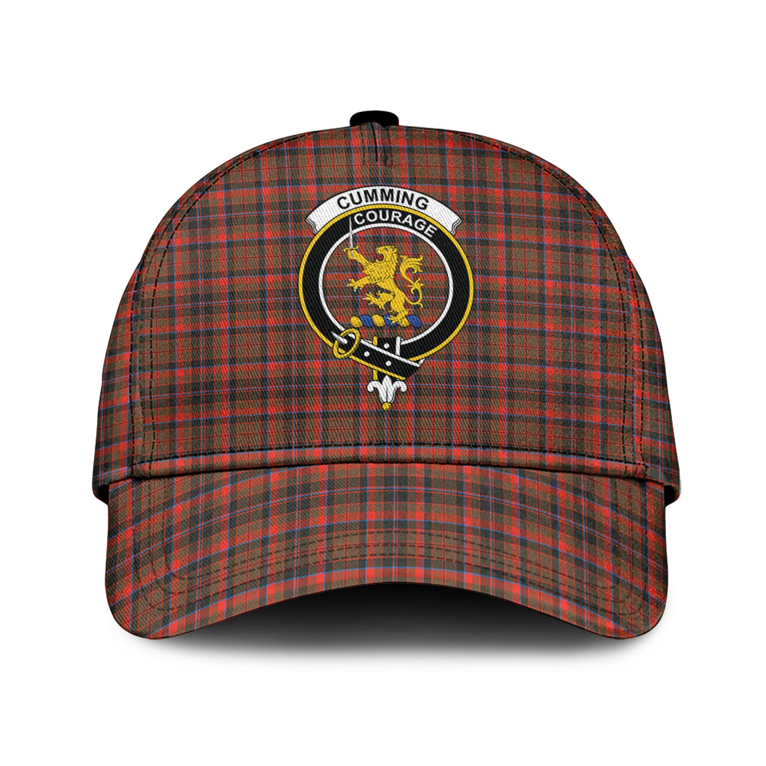 Cumming Hunting Weathered Tartan Classic Cap with Family Crest Classic Cap Universal Fit - Tartan Vibes Clothing