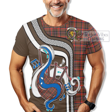 Cumming Hunting Weathered Tartan T-Shirt with Epic Bagpipe Style