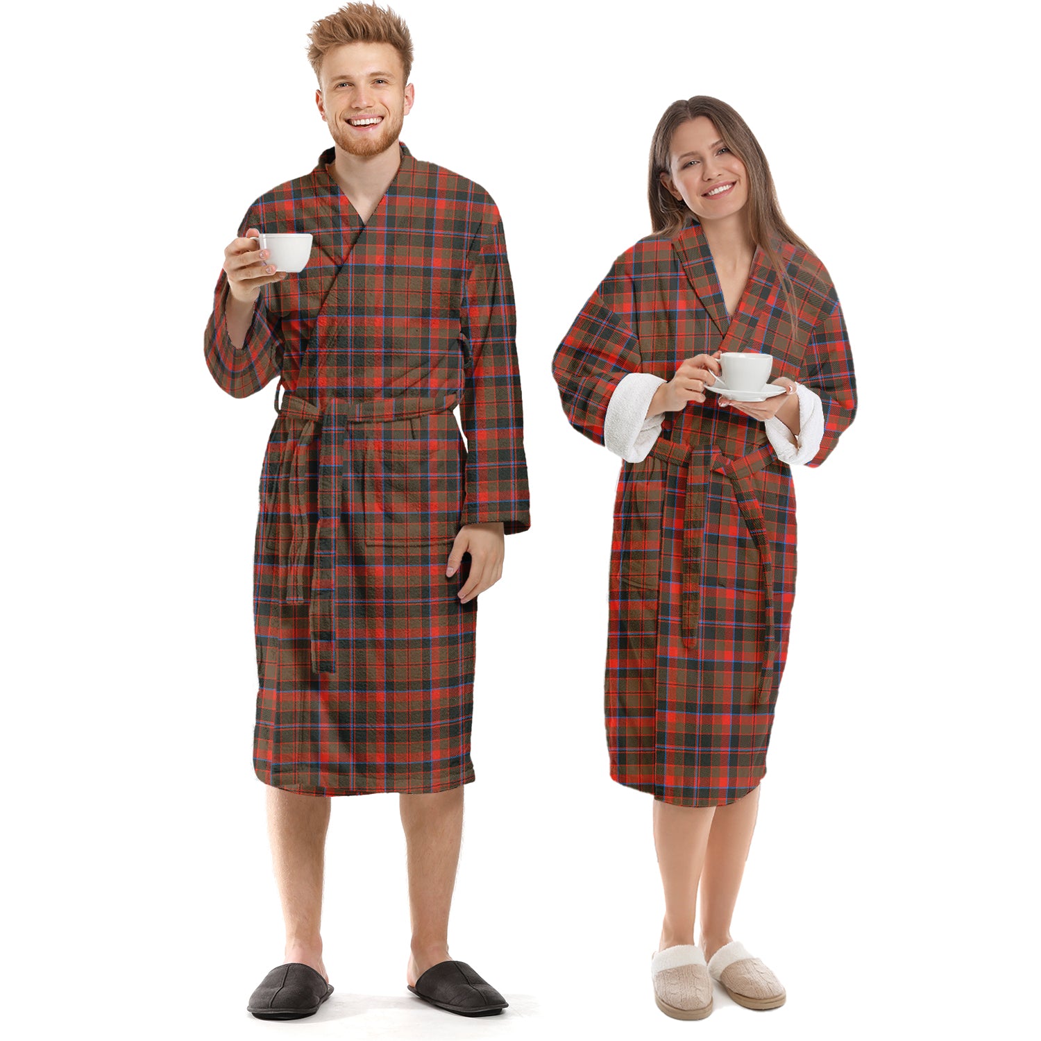 Cumming Hunting Weathered Tartan Bathrobe Unisex S - Tartan Vibes Clothing