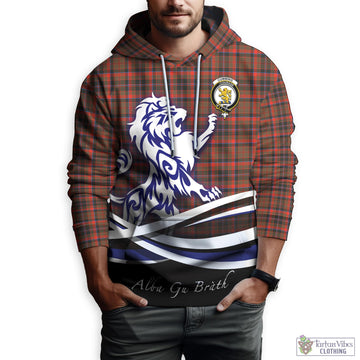 Cumming Hunting Weathered Tartan Hoodie with Alba Gu Brath Regal Lion Emblem