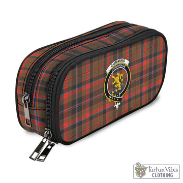 Cumming Hunting Weathered Tartan Pen and Pencil Case with Family Crest