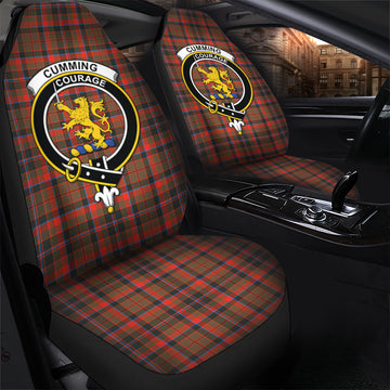 Cumming Hunting Weathered Tartan Car Seat Cover with Family Crest