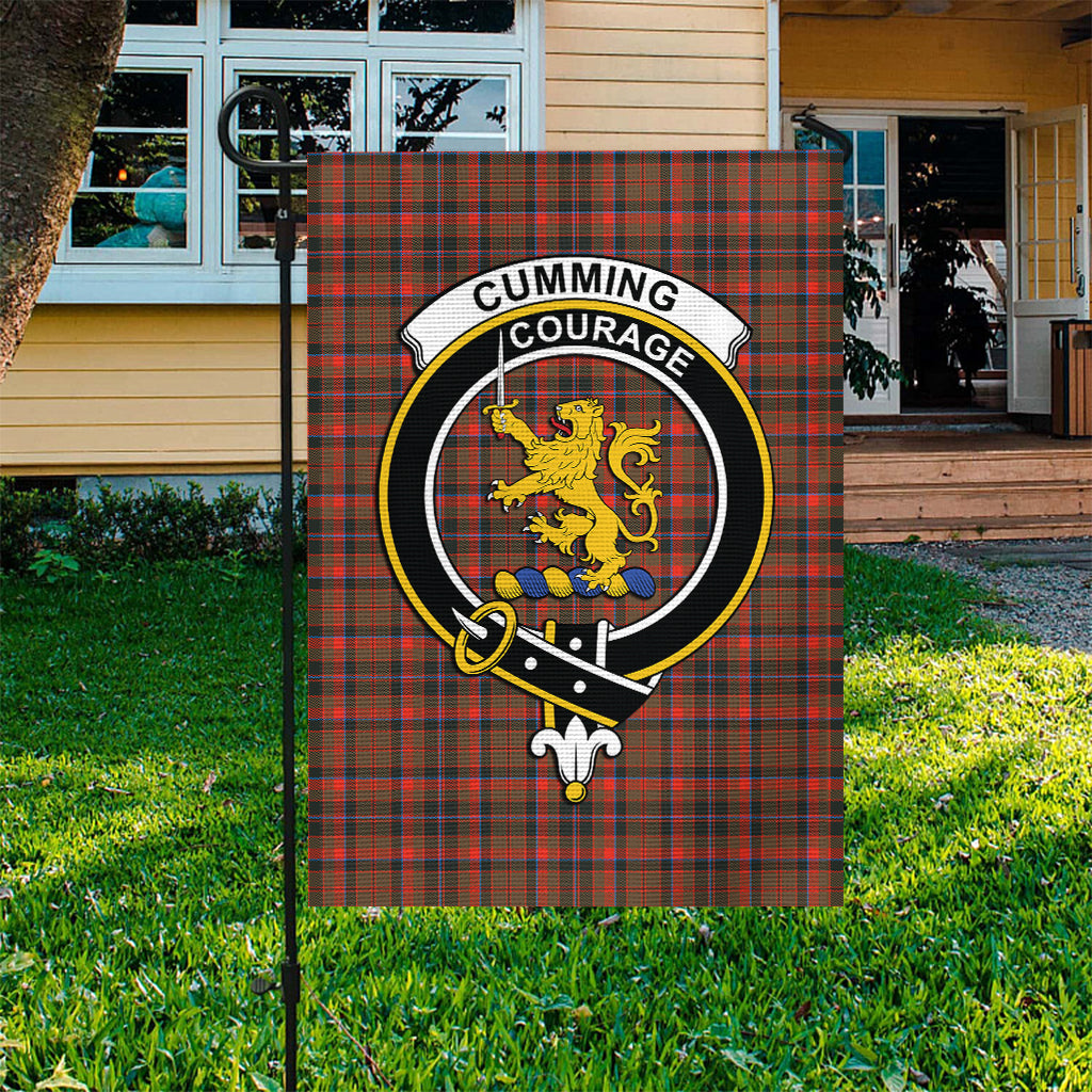 Cumming Hunting Weathered Tartan Flag with Family Crest - Tartan Vibes Clothing