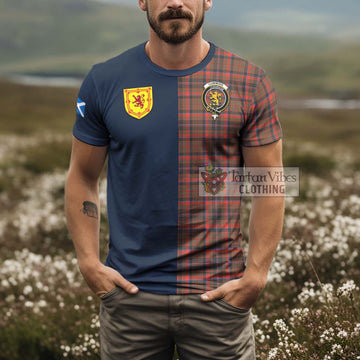 Cumming Hunting Weathered Tartan T-Shirt Alba with Scottish Lion Royal Arm Half Style