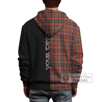 Cumming Hunting Weathered Tartan Hoodie with Family Crest and Half Of Me Style