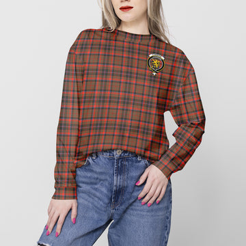 Cumming Hunting Weathered Tartan Sweatshirt with Family Crest