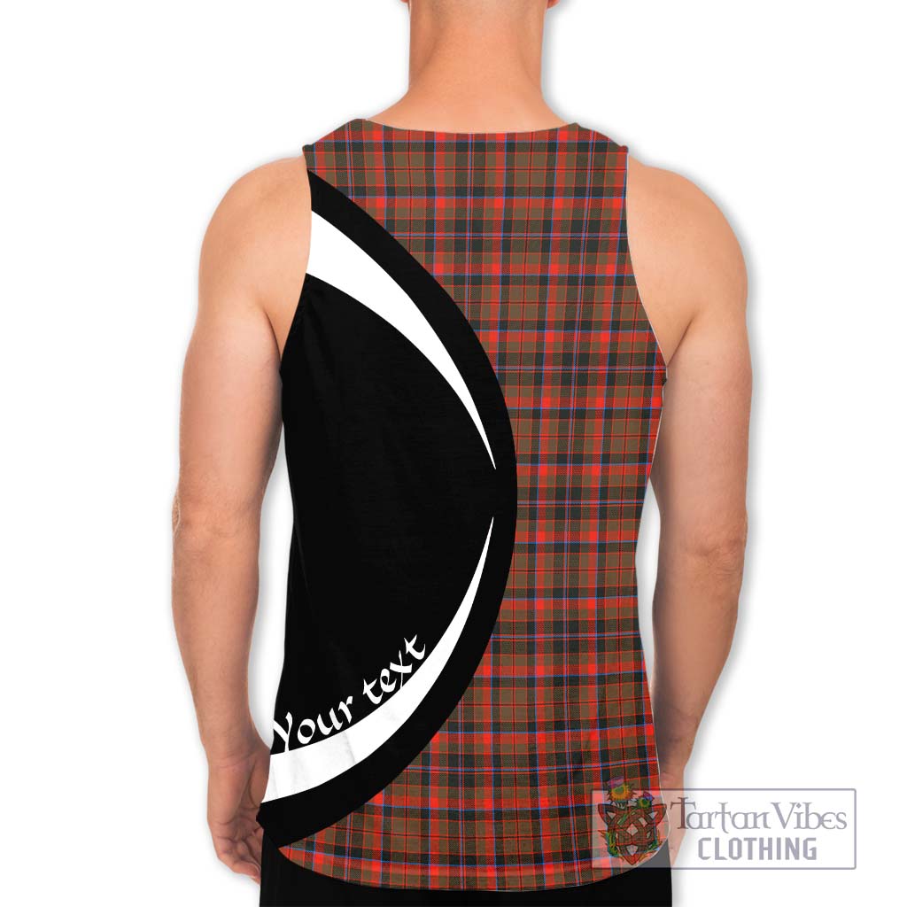 Cumming Hunting Weathered Tartan Men's Tank Top with Family Crest Circle Style - Tartan Vibes Clothing