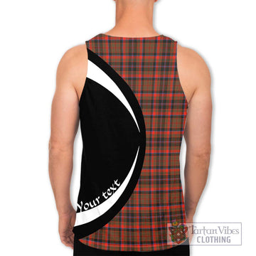 Cumming Hunting Weathered Tartan Men's Tank Top with Family Crest Circle Style