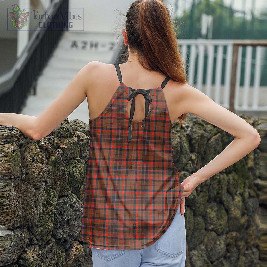 Tartan Vibes Clothing Cumming Hunting Weathered Tartan Loose Halter Neck Camisole