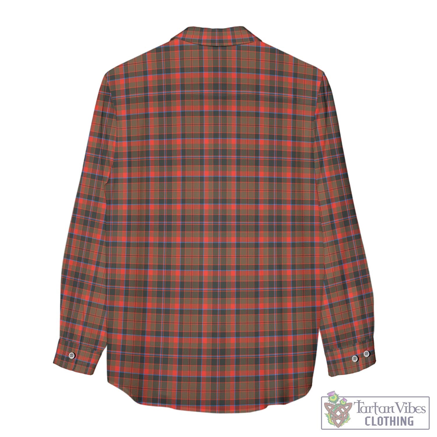 Tartan Vibes Clothing Cumming Hunting Weathered Tartan Womens Casual Shirt with Family Crest