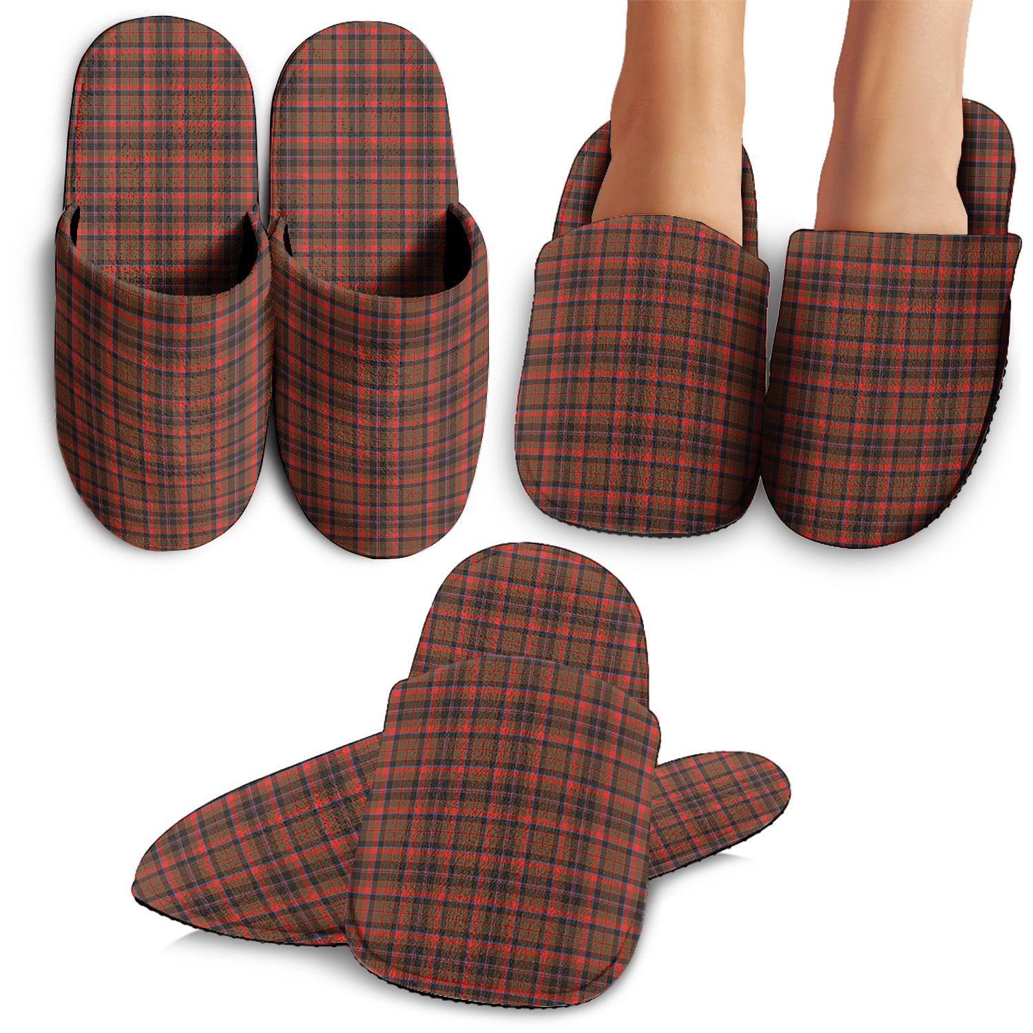 Cumming Hunting Weathered Tartan Home Slippers - Tartanvibesclothing