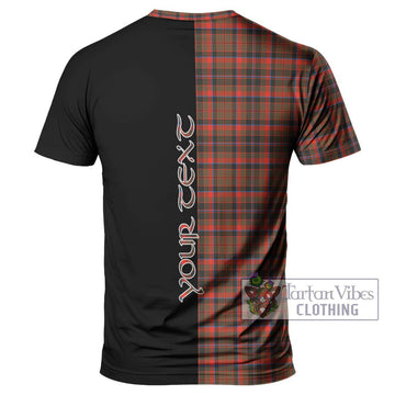 Cumming Hunting Weathered Tartan T-Shirt with Family Crest and Half Of Me Style