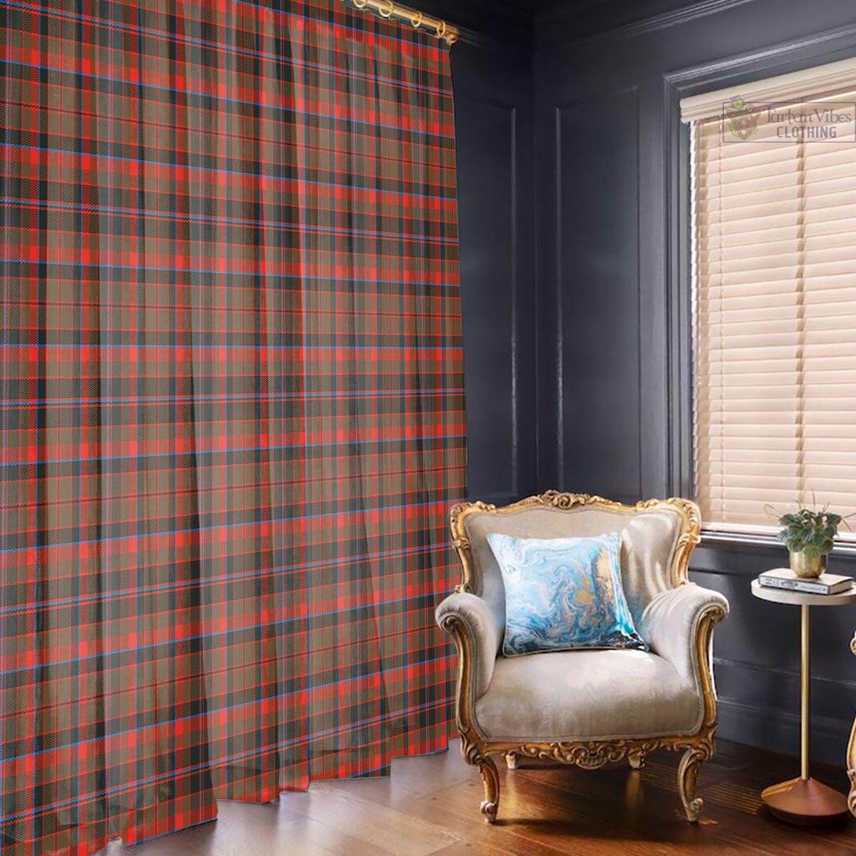 Cumming Hunting Weathered Tartan Window Curtain