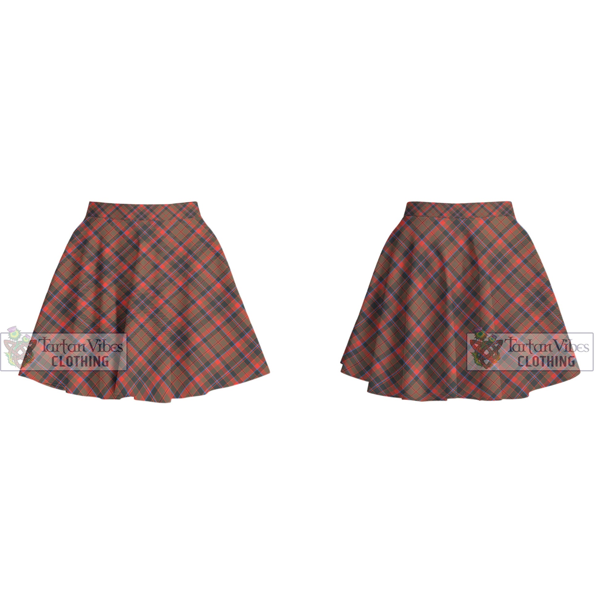 Tartan Vibes Clothing Cumming Hunting Weathered Tartan Women's Plated Mini Skirt