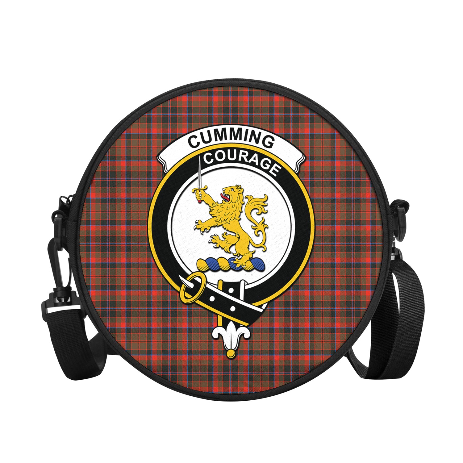 cumming-hunting-weathered-tartan-round-satchel-bags-with-family-crest